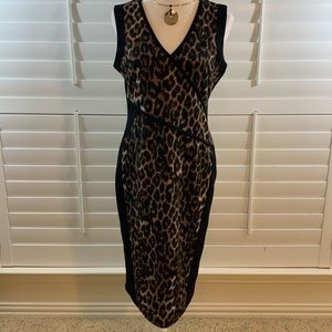 Like New Cheetah Print Cross Top Dress
